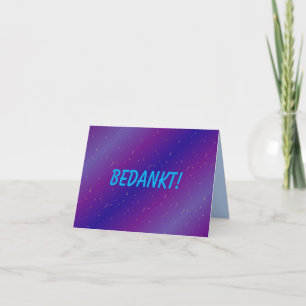 Minimalistisch Ruimtevaart Bedankkaartje - Letterpress Thank You Card