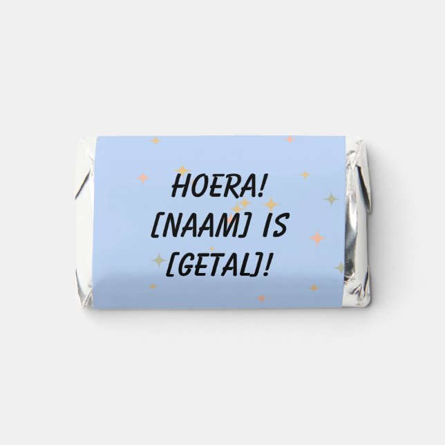 Minimalistische Ruimtevaart Candy Wrapper -  Hershey's Miniatures (Front)