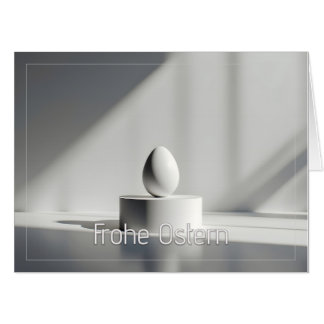 Minimalistisches Osterei auf modernem Podest Card