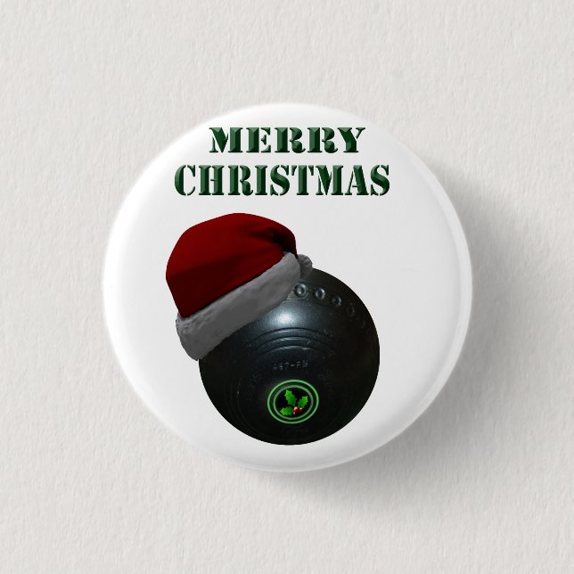 Minimalists Bowls Merry Christmas,  Button (Front)