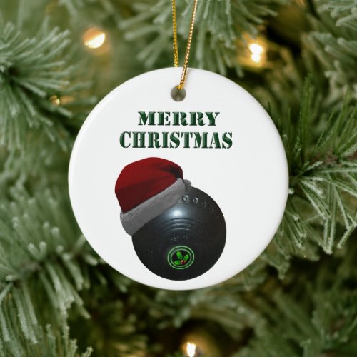 Minimalists Bowls Merry Christmas,  Ceramic Ornament