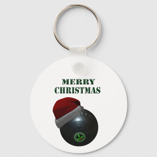 Minimalists Bowls Merry Christmas,  Keychain (Front)