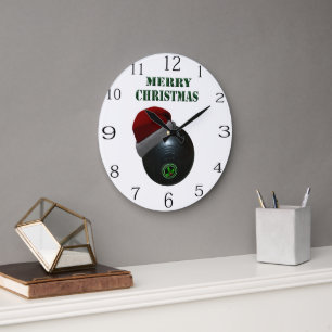 Minimalists Bowls Merry Christmas, Large Clock