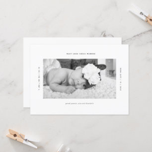 Minimally Perfect Custom Baby Announcement