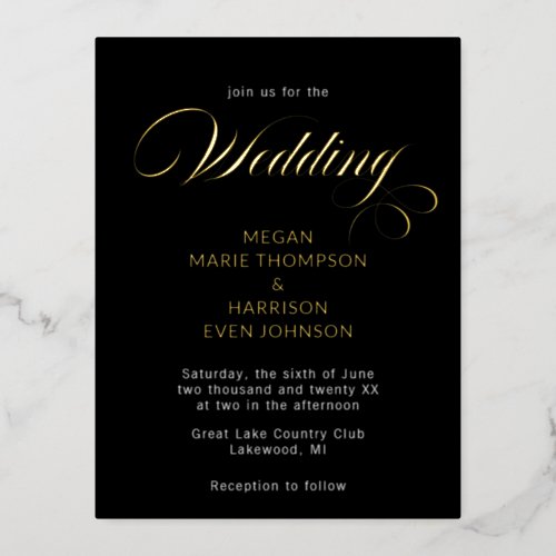 Minimalsist Classic Wedding Invitation