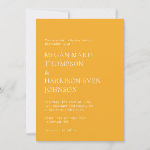 Minimalsit Elegant Classic Wedding Invitation