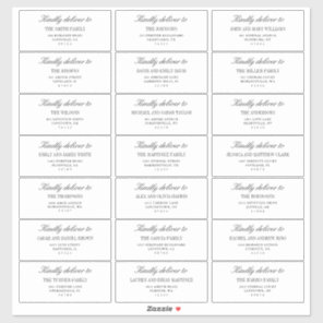 Minimlaist White Wedding Guest Address Labels