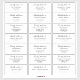 Minimlaist White Wedding Guest Address Labels