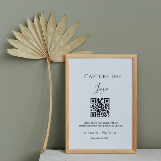 Minimlist Capture the love QR code wedding photo  Poster (Creator Uploaded)