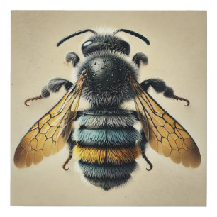 Mining bee 091024IREF206 - Watercolor Faux Canvas Print
