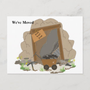 Mining Cave - We've Moved Announcement Postcard