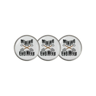 Mining Engineer Crossed Shovels Golf Ball Marker