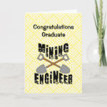 Mining Engineer Crossed Shovels Graduation Card
