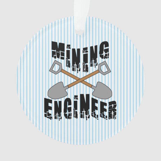 Mining Engineer Crossed Shovels Ornament (Front)