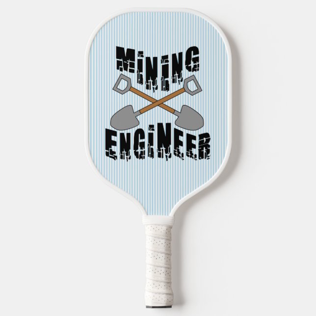 Mining Engineer Crossed Shovels Pickleball Paddle (Front)