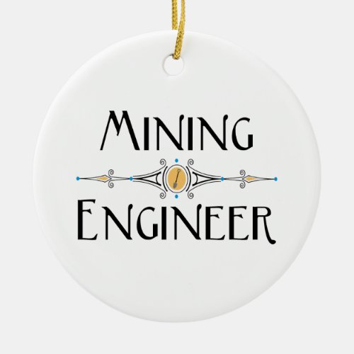 Mining Engineer Decorative Line Ceramic Ornament