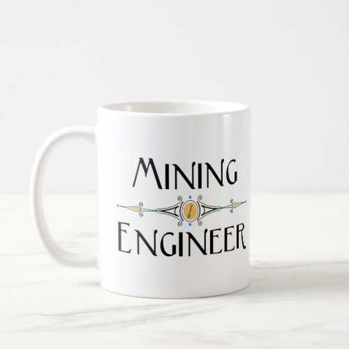 Mining Engineer Decorative Line Coffee Mug