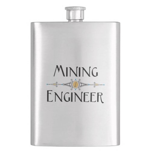 Mining Engineer Decorative Line Flask