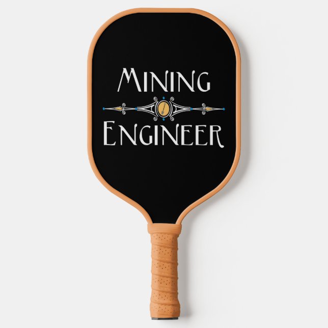 Mining Engineer Decorative Line Pickleball Paddle (Front)