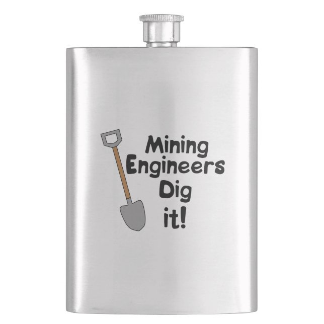 Mining Engineers Dig It Flask (Front)