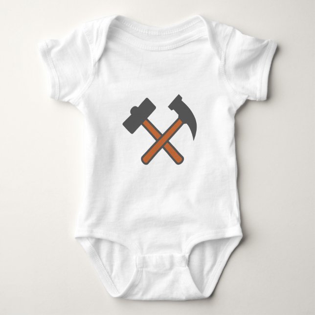 Mining of Hämmer mining hammers Baby Bodysuit (Front)