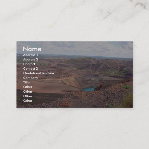 Mining Operations At Paraburdoo Mine Business Cards