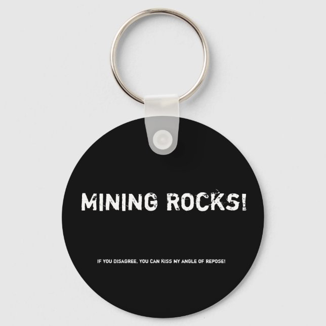 Mining Rocks! Keychain (Front)
