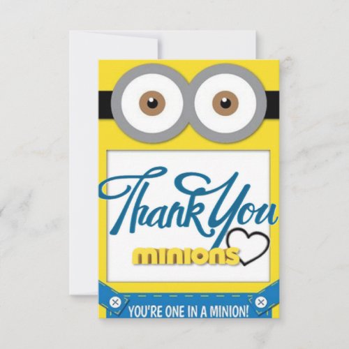 Minions Thank You Cards Childrens Party Cards