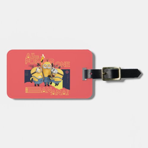 Minions The Rise of Gru  All For One Banana Luggage Tag
