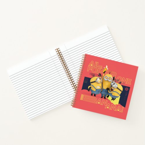 Minions The Rise of Gru  All For One Banana Notebook