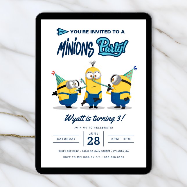 minions birthday invitation