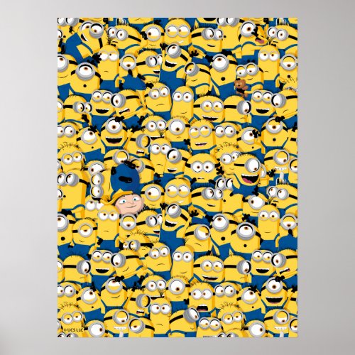 Minions The Rise of Gru  Enless Minions Pattern Poster