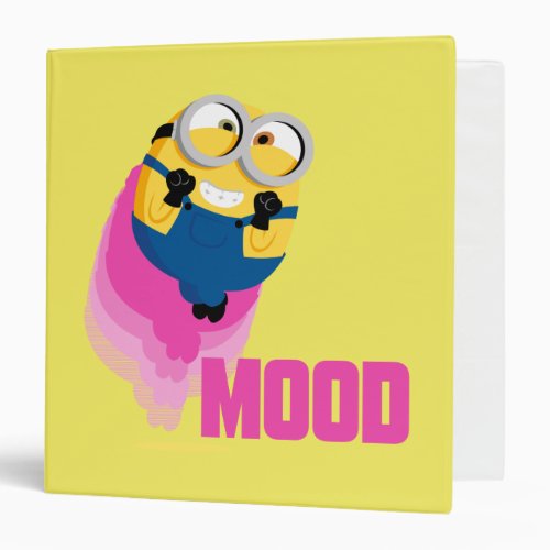 Minions The Rise of Gru  Excited Bob Mood 3 Ring Binder