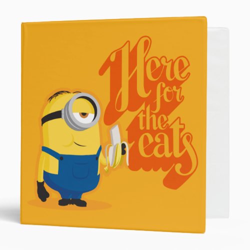 Minions The Rise of Gru  Here for the Eats 3 Ring Binder