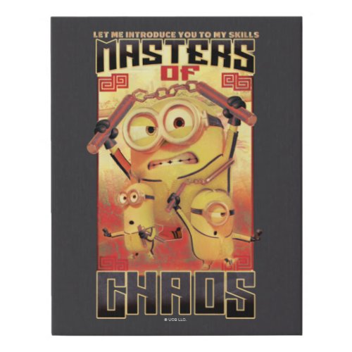 Minions The Rise of Gru  Masters of Chaos Faux Canvas Print