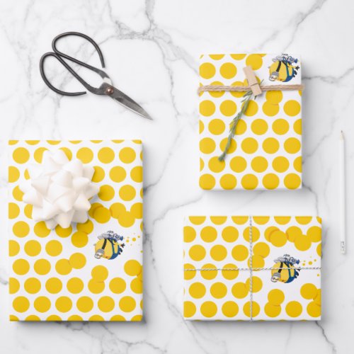 Minions The Rise of Gru  Otto Polka Dot Pattern Wrapping Paper Sheets