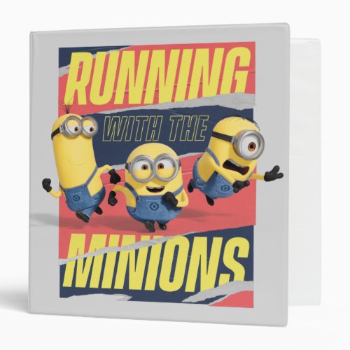 Minions The Rise of Gru Running With The Minions 3 Ring Binder