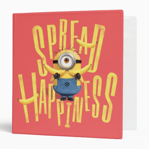 Minions The Rise of Gru  Spread Happiness 3 Ring Binder