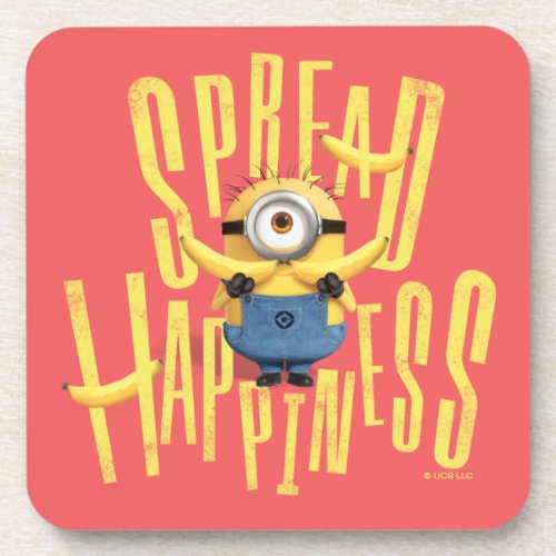 Minions The Rise of Gru  Spread Happiness Beverage Coaster