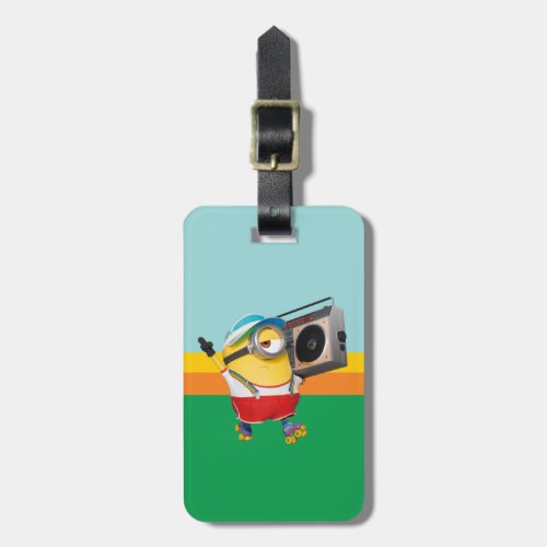 Minions The Rise of Gru  Stuart Rollerskating Luggage Tag