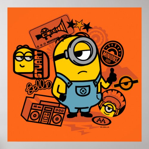 Minions The Rise of Gru  Stuart Travel Patches Poster