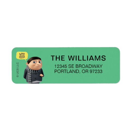 Minions The Rise of Gru  Young Gru Smiling Label
