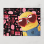 Minions Valentine's Day | Doodle Quotes Pattern Postcard