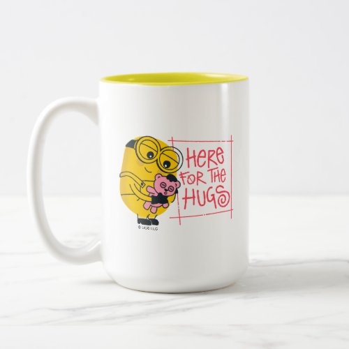 Minions Valentines Day  Here For The Hugs Two_Tone Coffee Mug