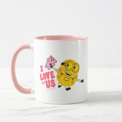 Minions Valentines Day  I Love Us Illustration Mug