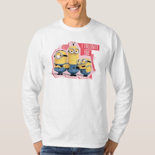 Minions Valentines Day  I Tolerate You T_Shirt