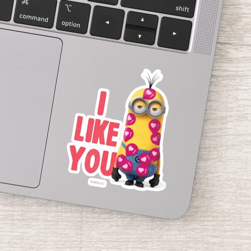 Minions Valentines Day  Kevin _ I Like You Sticker