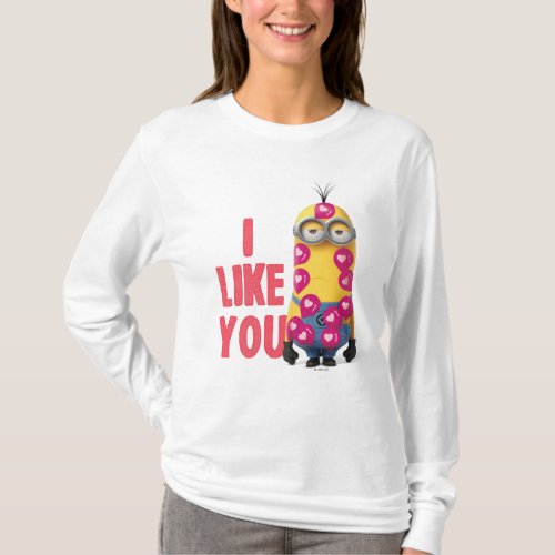 Minions Valentines Day  Kevin _ I Like You T_Shirt
