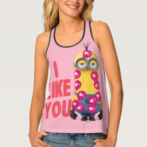 Minions Valentines Day  Kevin _ I Like You Tank Top