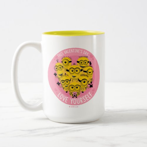 Minions Valentines Day  Love Yourself Two_Tone Coffee Mug
